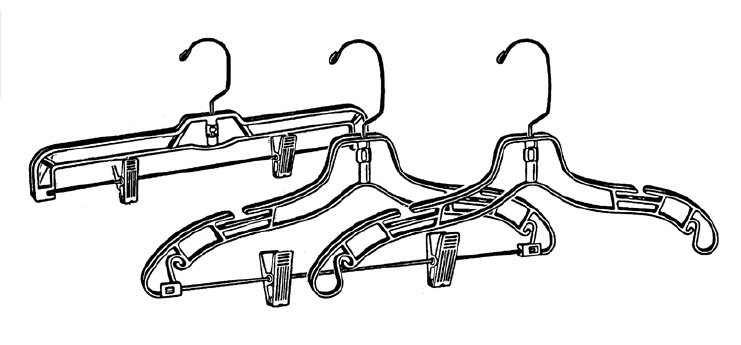 clear molded hangers