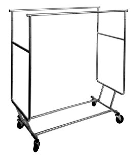 Wardrobe rack with wheels