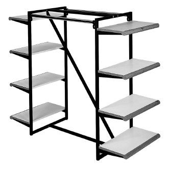 Retail store garment racks