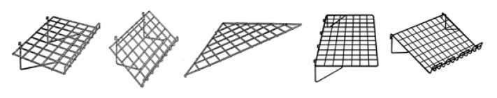 Grid wall shelf